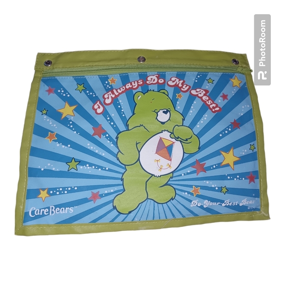 American Greetings Vintage Care Bears Pencil Case for Binder Eraser Ruler Rare - Picture 2 of 5